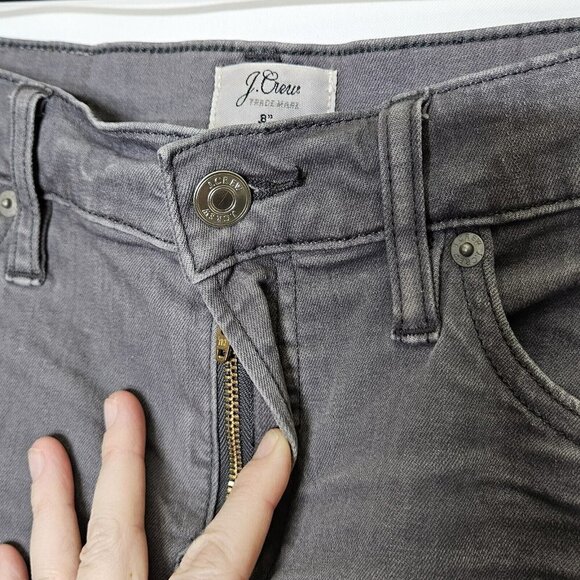 J.CREW Gray Toothpick Skinny Jeans Factory Whiskering Sz 30 - Picture 11 of 15